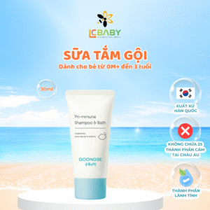 Sữa Tắm Gội Toàn Thân Cho Bé Làm Sạch Dịu Nhẹ Goongbe Pri-mmune Shampoo & Bath 30ml