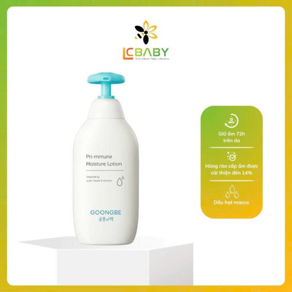 Lotion Dưỡng Ẩm Chống Khô Nẻ, Làm Dịu Làn Da Bé Goongbe Primmune Moisture Lotion 350ml