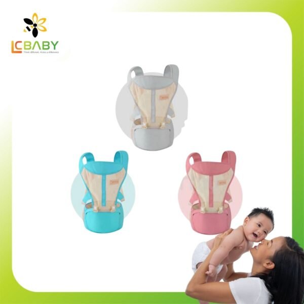 Địu Bé BERMY Đai Đỡ Cao Cấp - Địu Ngồi Cho Bé Nhiều Tư Thế, Có Túi Đựng Đồ
