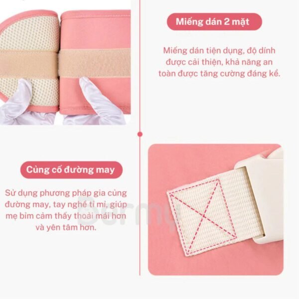 Địu Bé BERMY Đai Đỡ Cao Cấp - Địu Ngồi Cho Bé Nhiều Tư Thế, Có Túi Đựng Đồ - Hình ảnh 5