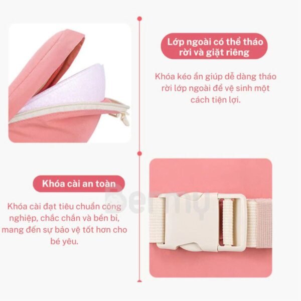 Địu Bé BERMY Đai Đỡ Cao Cấp - Địu Ngồi Cho Bé Nhiều Tư Thế, Có Túi Đựng Đồ - Hình ảnh 6