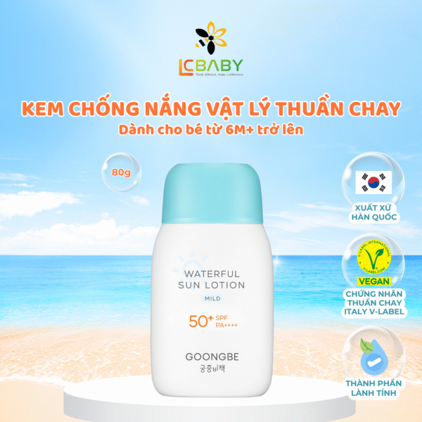 Kem Chống Nắng Cho Bé Goongbe Waterful Sun Lotion Mild, Dạng Sữa