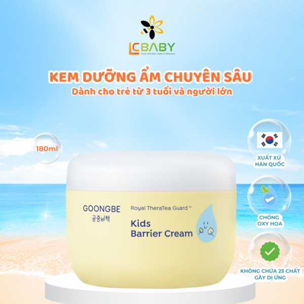 Kem Dưỡng Ẩm Dành Cho Mặt & Body GOONGBE Kids Barrier Cream 180ml