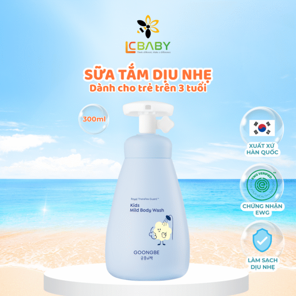 Sữa Tắm Làm Sạch Sâu & Cấp Ẩm Cho Da Bé GOONGBE Kids Mild Body Wash 300ml