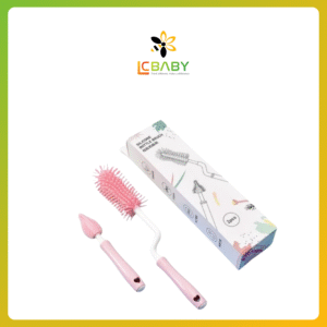 Cây Súc Bình Sữa 3 Chi Tiết Silicone Đầu Mềm Xoay 360 Độ