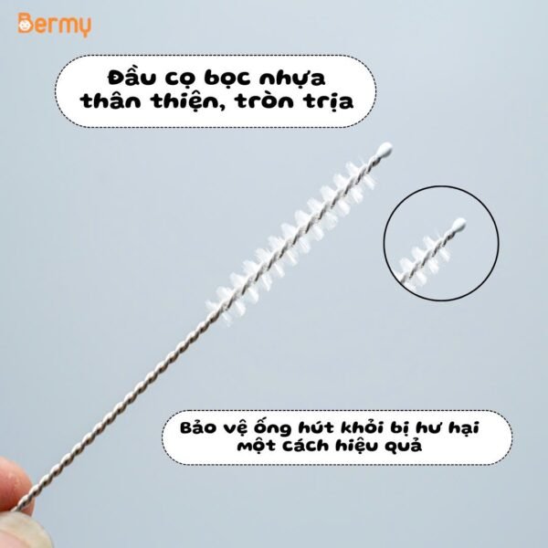 Vĩ 3 Cây Cọ Ống hút, Dụng Cụ Chuyên Dụng Vệ Sinh, An Toàn Cho Bé - Ảnh 4