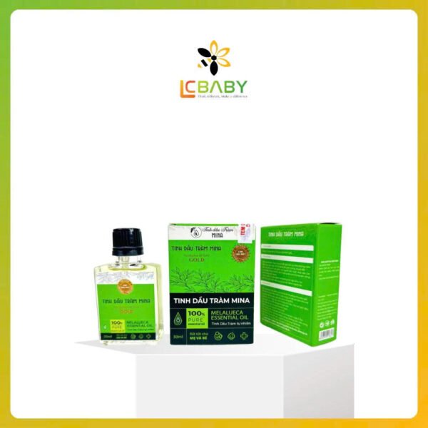 Tinh Dầu Tràm Thư Giãn Giữ Ấm Cơ Thể Bé Gold MINA Hộp Xanh 30ml