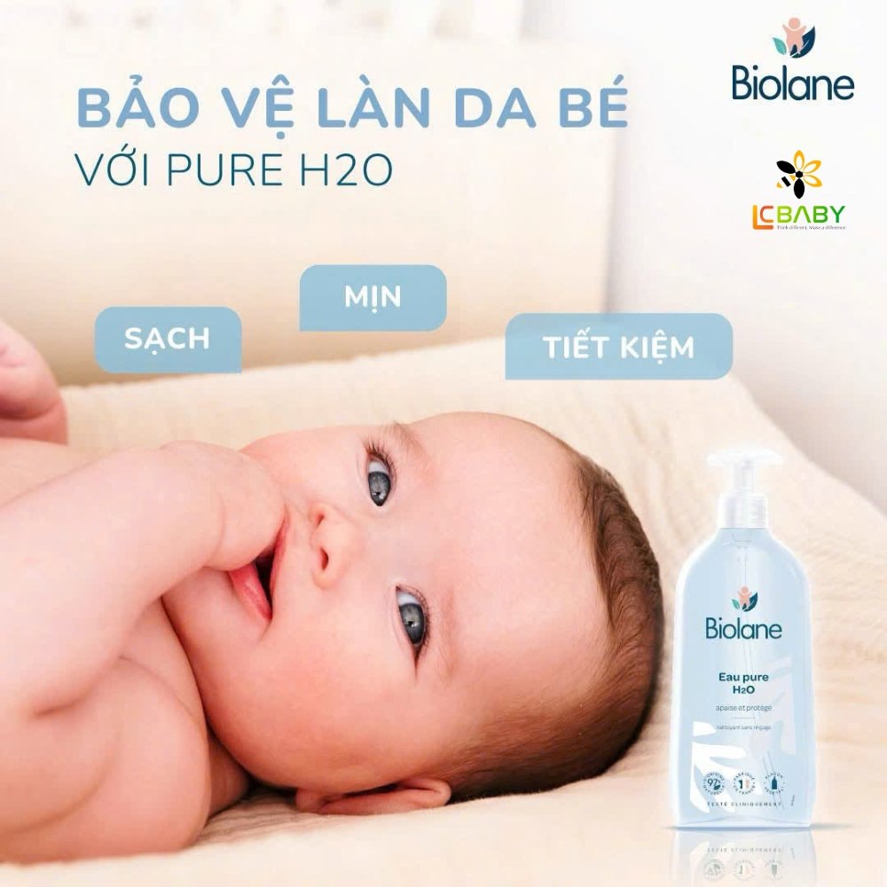 NƯỚC LÀM SẠCH DA MẶT&CƠ THỂ - BIOLANE PURE H2O - Ảnh 4