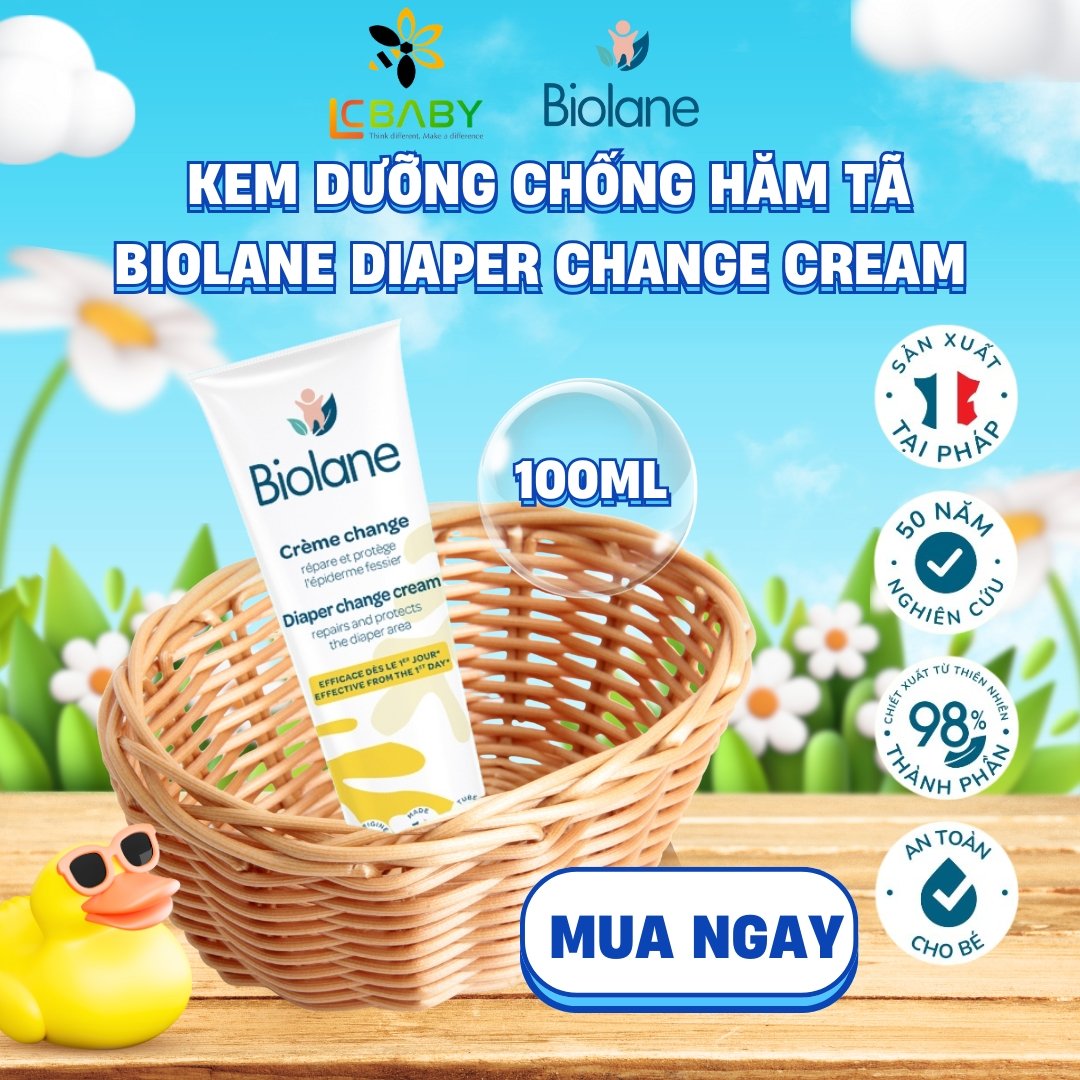 KEM DƯỠNG CHỐNG HĂM TÃ - BIOLANE DIAPER CHANGE CREAM 100ML