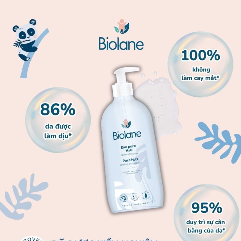 NƯỚC LÀM SẠCH DA MẶT&CƠ THỂ - BIOLANE PURE H2O - Ảnh 2