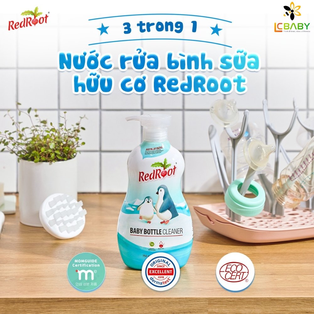 Nước Rửa Bình Sữa Và Đồ Ăn Dặm Hữu Cơ Cho Bé RedRoot -750ML - Ảnh 5