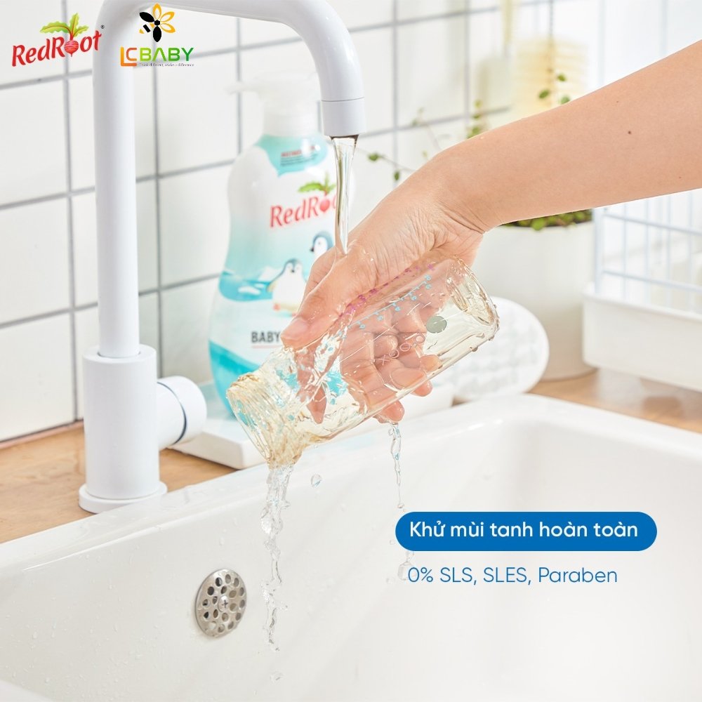 Nước Rửa Bình Sữa Và Đồ Ăn Dặm Hữu Cơ Cho Bé RedRoot -750ML - Ảnh 4