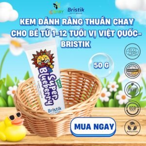 KEM ĐÁNH RĂNG THUẦN CHAY CHO BÉ TỪ 1-12 TUỔI VỊ VIỆT QUỐC- BRISTIK