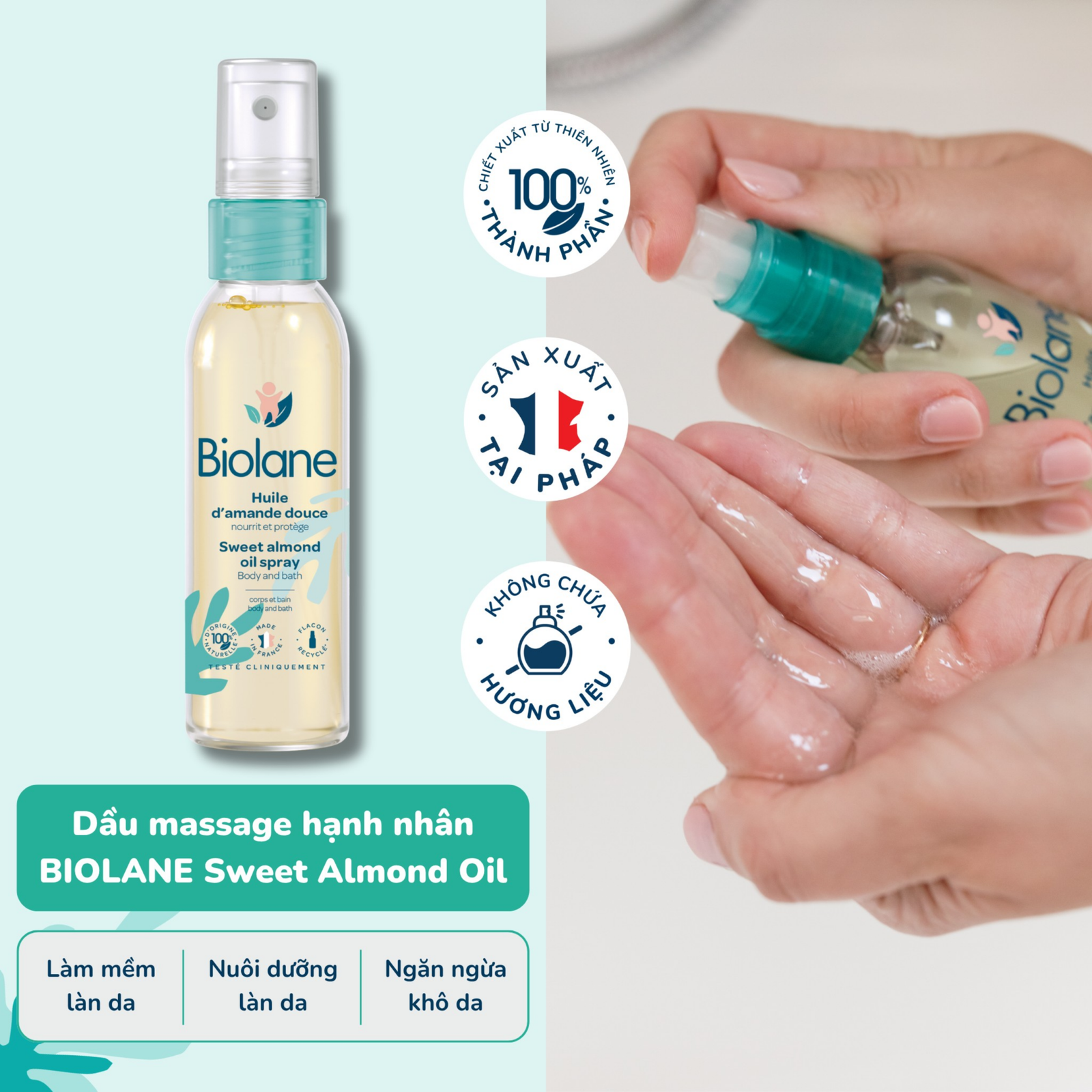 dầu massage biolane