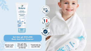 gel tắm gội biolane